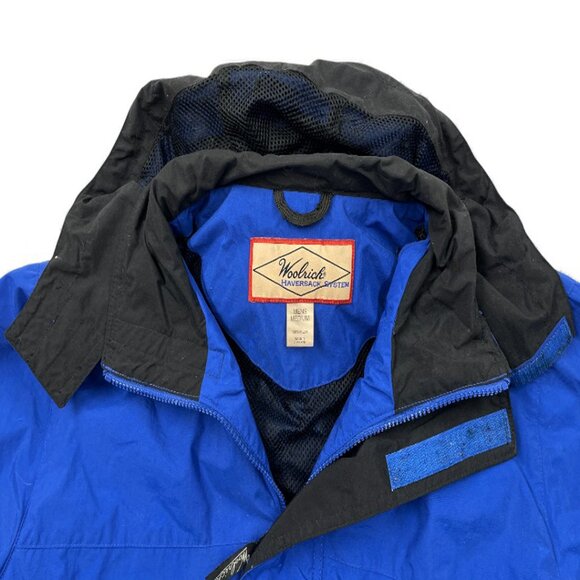 Woolrich Nylon Hooded Haversack Mid Weight Coat Jacket Men's Medium - Picture 2 of 10